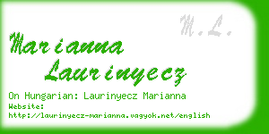 marianna laurinyecz business card